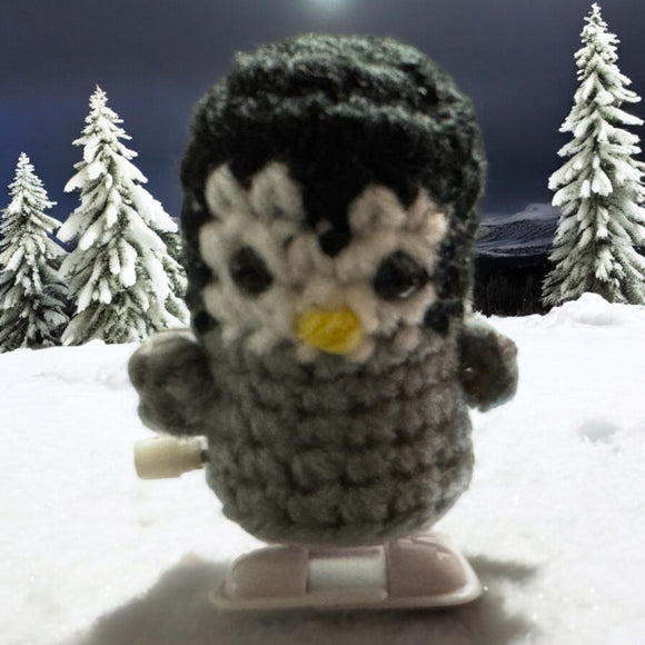 Crochet Walking Baby Penguin Toy