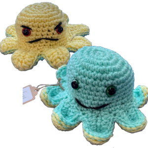 Mini Reversible Octopus Happy & Angry